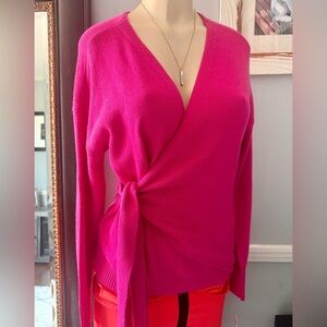 Women's Pink Wrap Sweater by INC Size small
New with tags